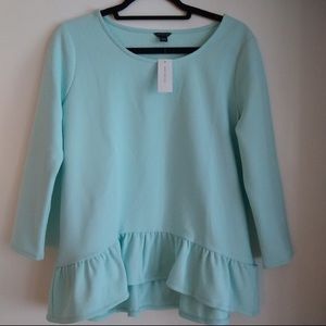 ANN TAYLOR mint peplum top